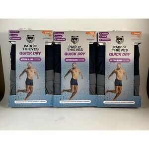 Pair of Thieves Men's Boxer Briefs Underwear Quick Dry Size M (31”-33”) 6 Pair